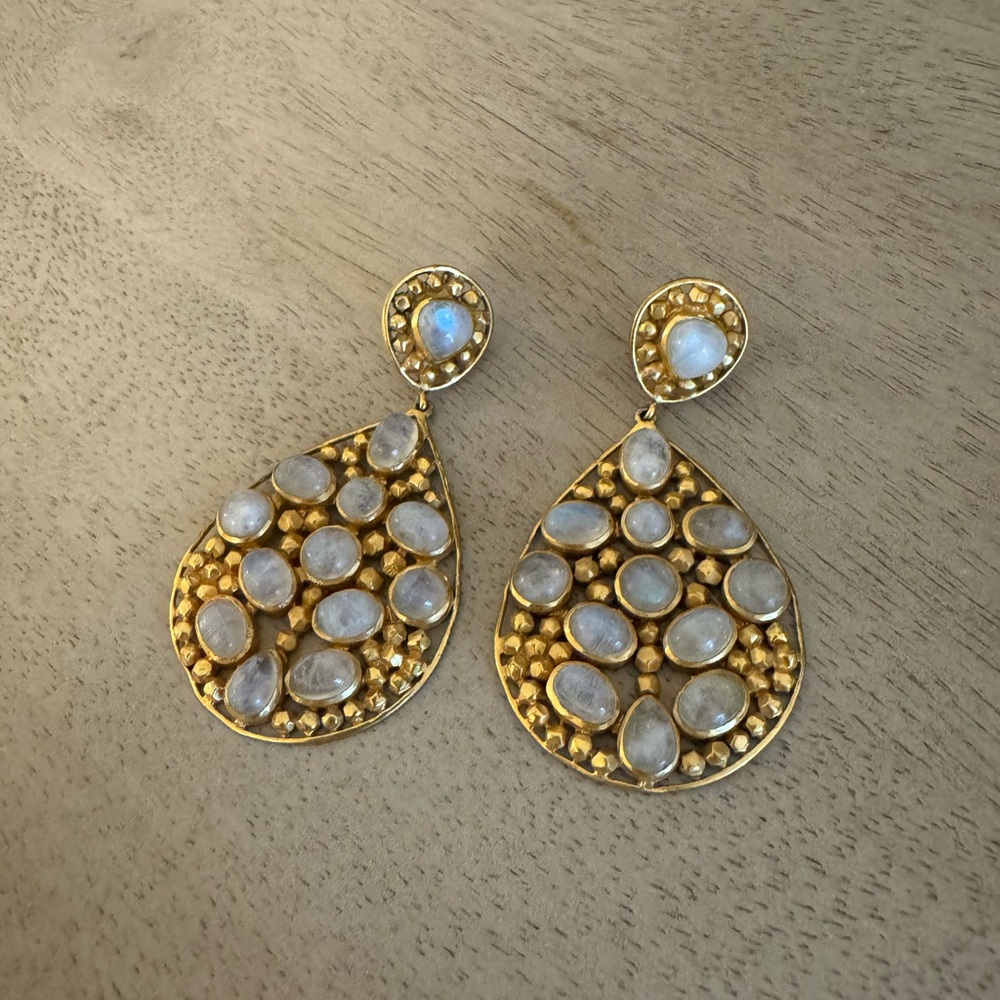 Julie Vos Moonstone Teardrop Earrings